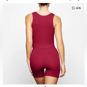 NWT SKIMS Brick Cotton Rib Bike Shorts xxs